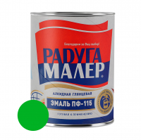 Эмаль алкидная ПФ-115 Радуга Малер, ярко-зеленая 0,9 кг