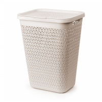 Корзина для белья Альтернатива Элемент М8902 55 л, бежевый