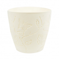 Горшок для цветов PlastTeam Бабочки 2,4 л, молочный туман