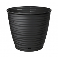 Горшок для цветов Saffron 2,6 л с поддоном, черный