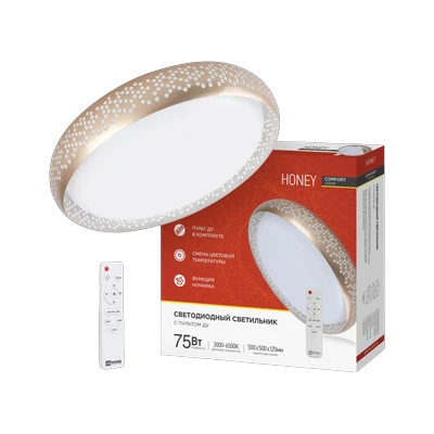 Светильник светодиодный In Home Comfort Honey 75Вт с ПДУ