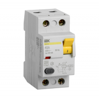 Автоматический выключатель дифференциального тока УЗО IEK ВД1-63 2р 40А