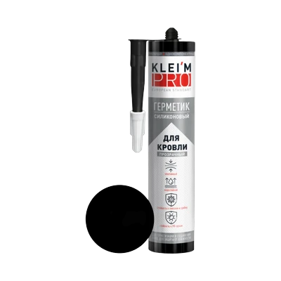 Герметик Kleim Pro силиконовый для кровли, черный 280 мл