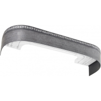 Карниз Виват 3-х рядный 2 м, Графит антик (с поворотом)