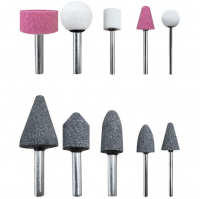 Набор шарошек FIT абразивных по металлу, оксид алюминия (10 шт) 36466