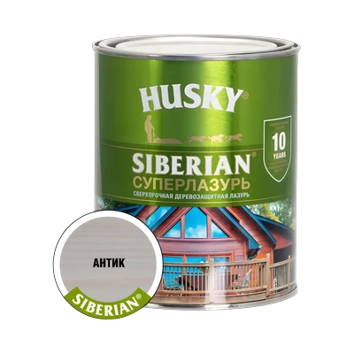 Суперлазурь для дерева Husky Siberian полуглянцевая, антик (0,9 л)