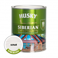 Суперлазурь для дерева Husky Siberian полуглянцевая, белый (0,9 л)