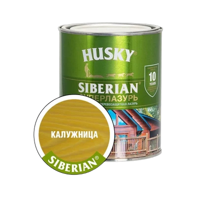 Суперлазурь для дерева Husky Siberian, Калужница (0,9 л)