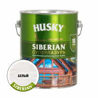 Суперлазурь для дерева Husky Siberian полуглянцевая, белый (2,7 л)