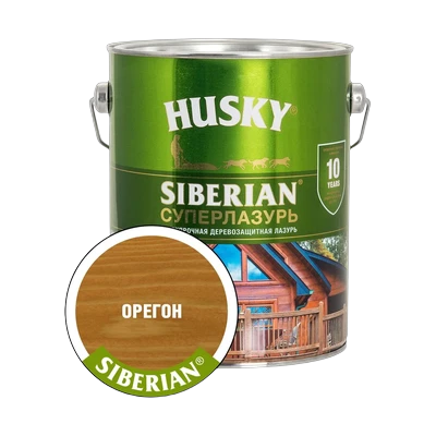 Суперлазурь для дерева Husky Siberian, Орегон (2,7 л)