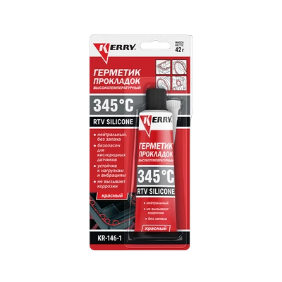 Герметик RTV Silicone силиконовый высокотемпературный, красный 42 г