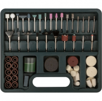 Набор корщеток и шарошек FIT для гравировальной машины, в чемоданчике (100 шт)