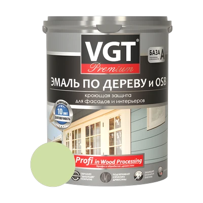 Эмаль акриловая VGT Профи по дереву, светло-оливковый 2,5 кг