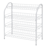 Этажерка для обуви ЭТ1 4-х ярусная, матовый серый