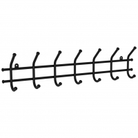 Вешалка настенная ВН66Ч Норма, 7 крючков, черная