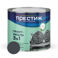 <b>Грунт</b>-эмаль по ржавчине Престиж 3 в 1, графитовый серый RAL 7024 1,9 кг