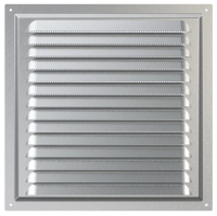 Решетка вентиляционная 300х300 мм с сеткой, стальная
