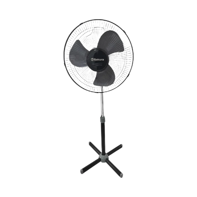Вентилятор напольный Sakura SA-12BK черный/серый