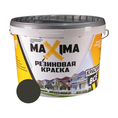 Краска резиновая Maxima матовая, уголь №111 1 кг