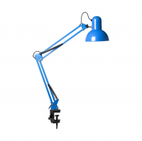 Светильник настольный Smartbuy на струбцине Е27, голубой