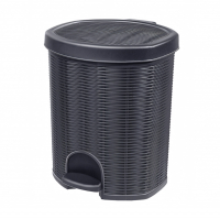 Контейнер для мусора ElfPlast Elegance 11 л с педалью, графитовый