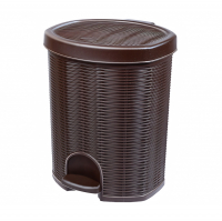 Контейнер для мусора ElfPlast Elegance 18 л с педалью, коричневый