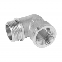 Уголок латунный переходной 1/2" х 3/4" штуцер/гайка