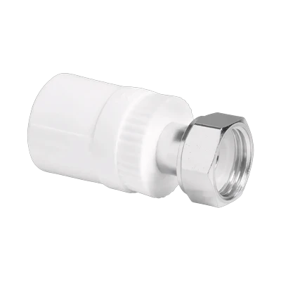 Муфта с накидной гайкой Ø20 х 1/2" Tebo, белая
