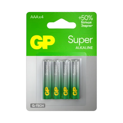 Элемент питания (батарейка) GP Super G-Tech LR03 4 шт