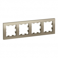Рамка AtlasDesign 4-местная, шампань