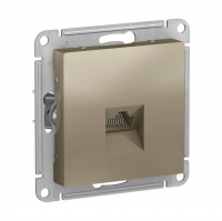 Розетка Schneider Electric AtlasDesign RJ45 скрытой установки без рамки, шампань (ATN000583)