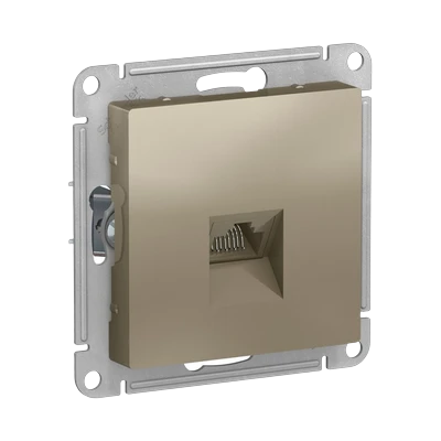 Розетка Schneider Electric AtlasDesign RJ45 скрытой установки без рамки, шампань (ATN000583)