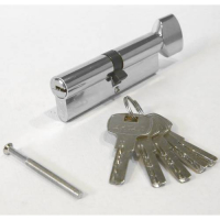 Цилиндровый механизм (личинка) Антал  ZP-90-V-N ключ/вертушка,хром