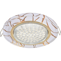 Спот Ecola H4 5310 золото/золото на белом