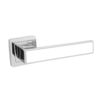 Ручка дверная Code Deco H-22111-A-CR/W, хром/белый, квадрат