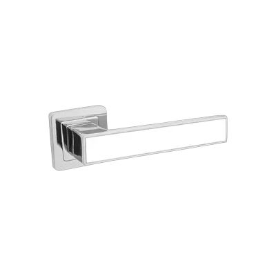 Ручка дверная Code Deco H-22111-A-CR/W, хром/белый, квадрат