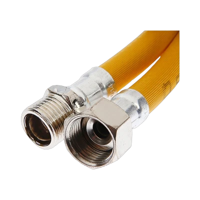 Шланг газовый ПВХ желтый 1/2" гайка/штуцер (1,5 м)