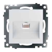 Розетка Катрин RJ-45 скрытой установки, белый (без рамки)