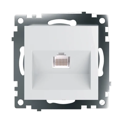 Розетка Катрин RJ-45 скрытой установки, белый (без рамки)