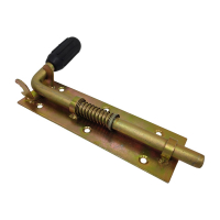 Засов под замок 280 мм с пружиной, Скобяной