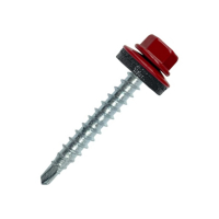 Саморез кровельный 4,8х35 мм, красно-коричневый