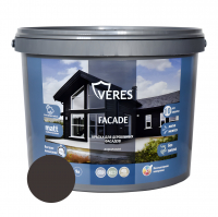 Краска Veres Facade для деревянных фасадов акриловая матовая, горький шоколад 9,0 л