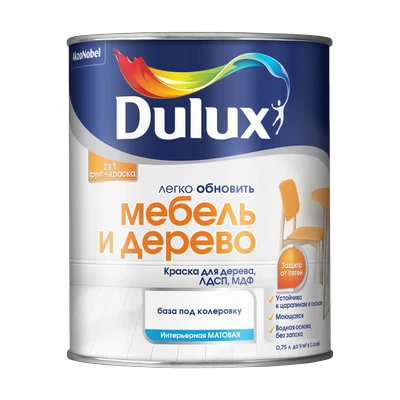 Краска Dulux Мебель и дерево матовая, база BC (2,0 л)