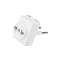 Вилка-переходник 10А козья ножка, Rexant