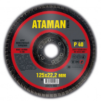 Круг шлифовальный лепестковый Ataman  Р40 125х22,2 мм