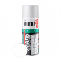 Эмаль аэрозольная KUDO  KU-1101 алкидная, белая матовая 520 мл