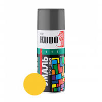 Эмаль аэрозольная KUDO KU-1013 алкидная, желтая 520 мл