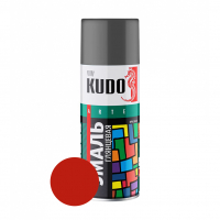 Эмаль аэрозольная KUDO KU-1003 алкидная, красная 520 мл