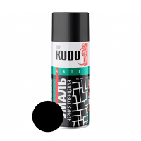 Эмаль аэрозольная KUDO  KU-1002 алкидная, черная глянцевая 520 мл