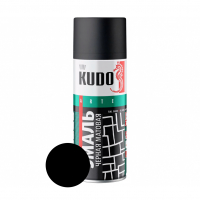 Эмаль аэрозольная KUDO  KU-1102 алкидная, черная матовая 520 мл